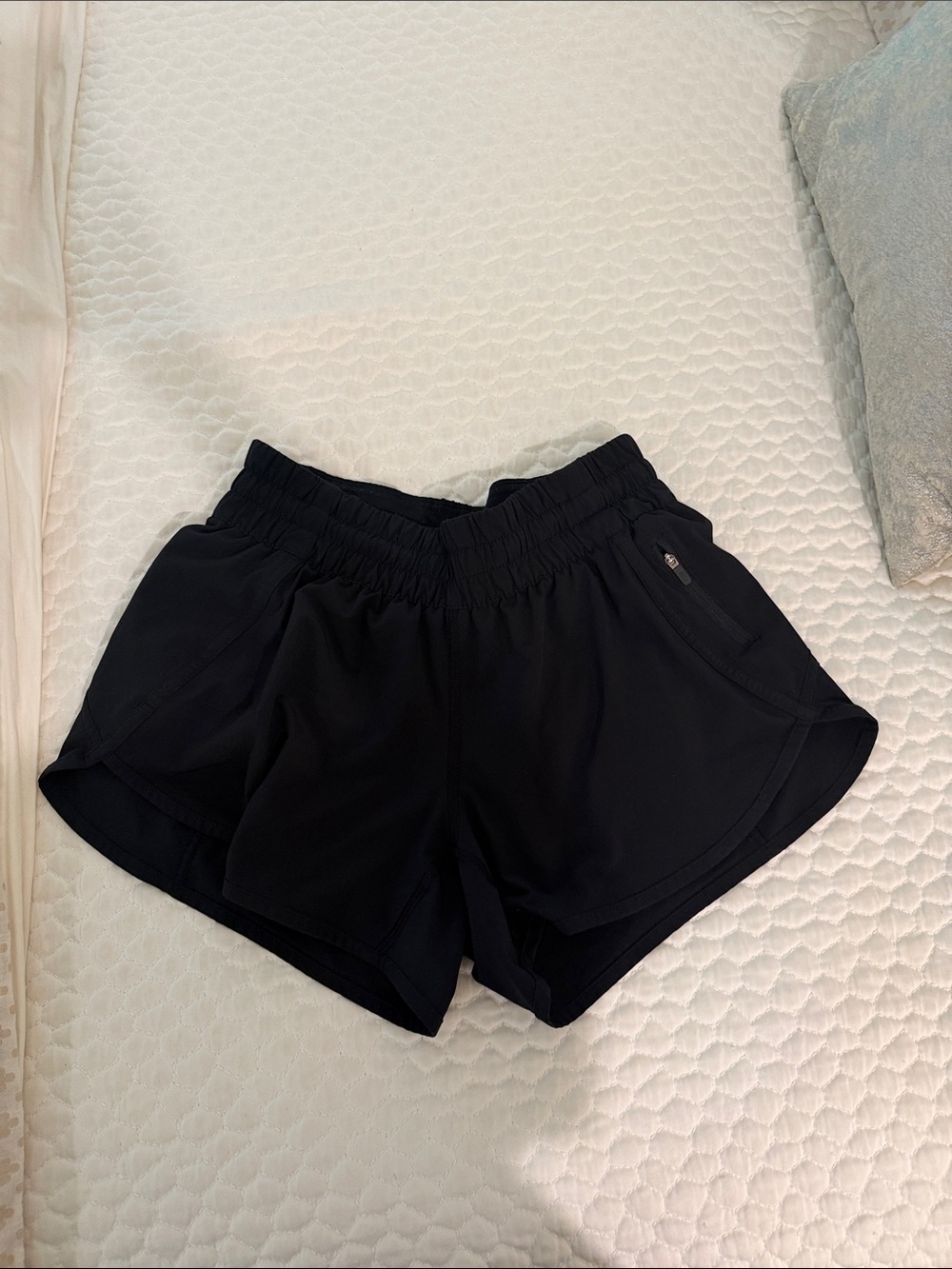 Women's  speed up shorts,Black Athletic Shorts - Elastic Waist, Side Pocket
